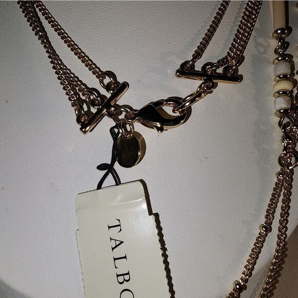 Talbots Goldtone Peach, Beige And Pink Beaded Necklace NWT 42" - Picture 6 of 11